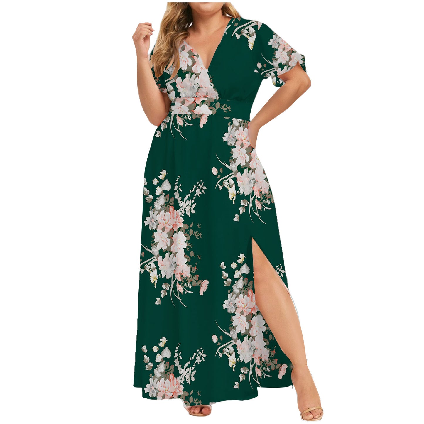 Women's Fashion Personalized Printed Short Sleeve Dress