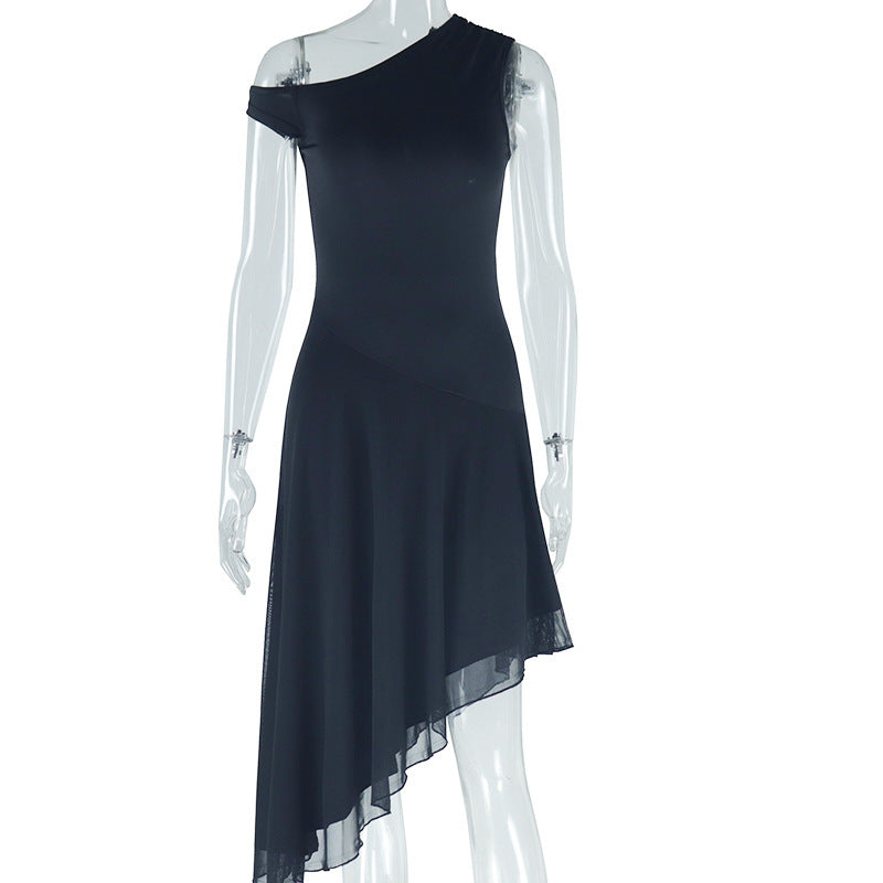 One-Shoulder Asymmetrical Summer Dress
