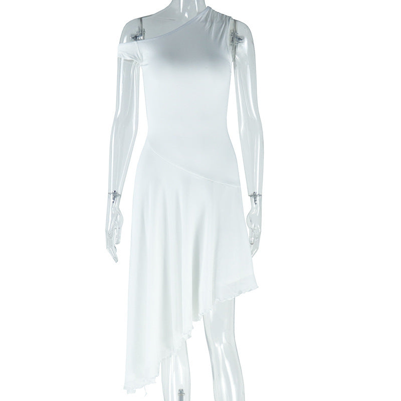 One-Shoulder Asymmetrical Summer Dress