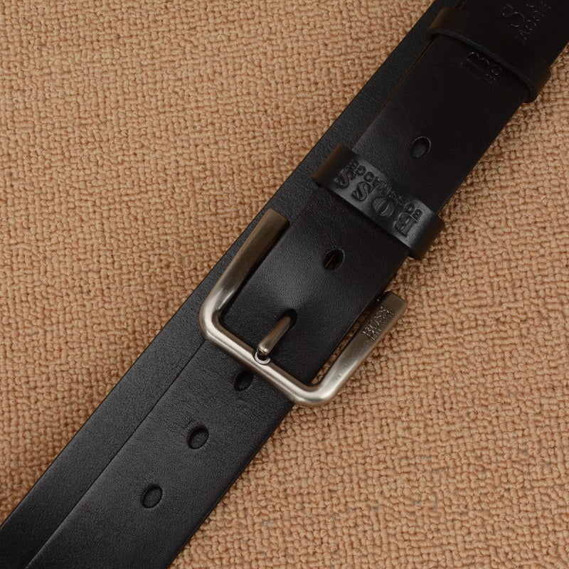 First Layer Cowhide Business Casual Men's Pin Buckle Belt