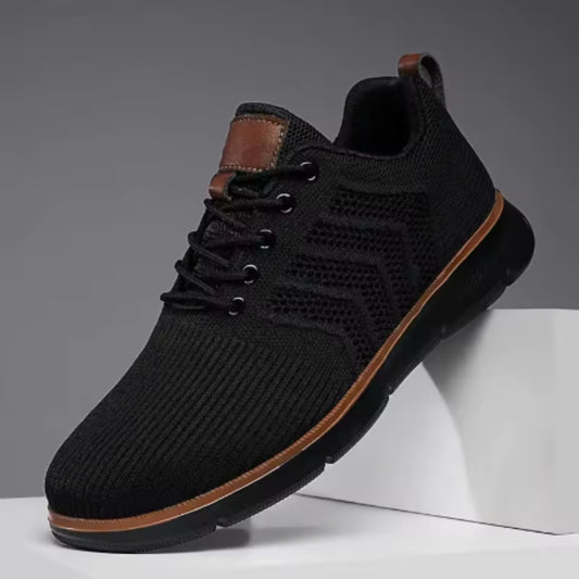 Fashion Lace-up Mesh Sneakers Casual  Flying Woven Walking Sports Shoes For Men