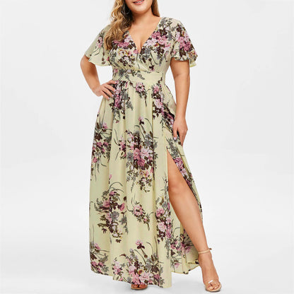 Women's Fashion Personalized Printed Short Sleeve Dress