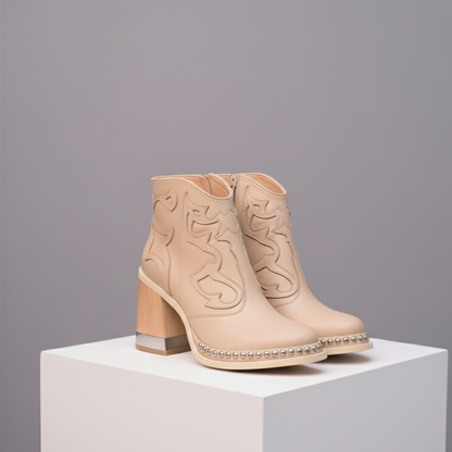 Modern European-American Fall/Winter Boots - Beige / 35