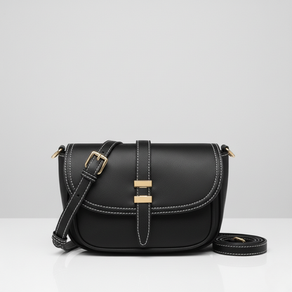 Korean Female Bag Niche Design Messenger Bag - Black