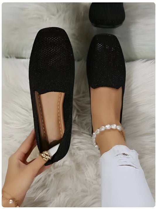 Summer Round Toe Women’s Low Top Sports Flat Shoes - Black / 36 - Women’s Shoes