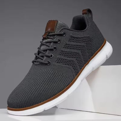 Fashion Lace-up Mesh Sneakers Casual  Flying Woven Walking Sports Shoes For Men