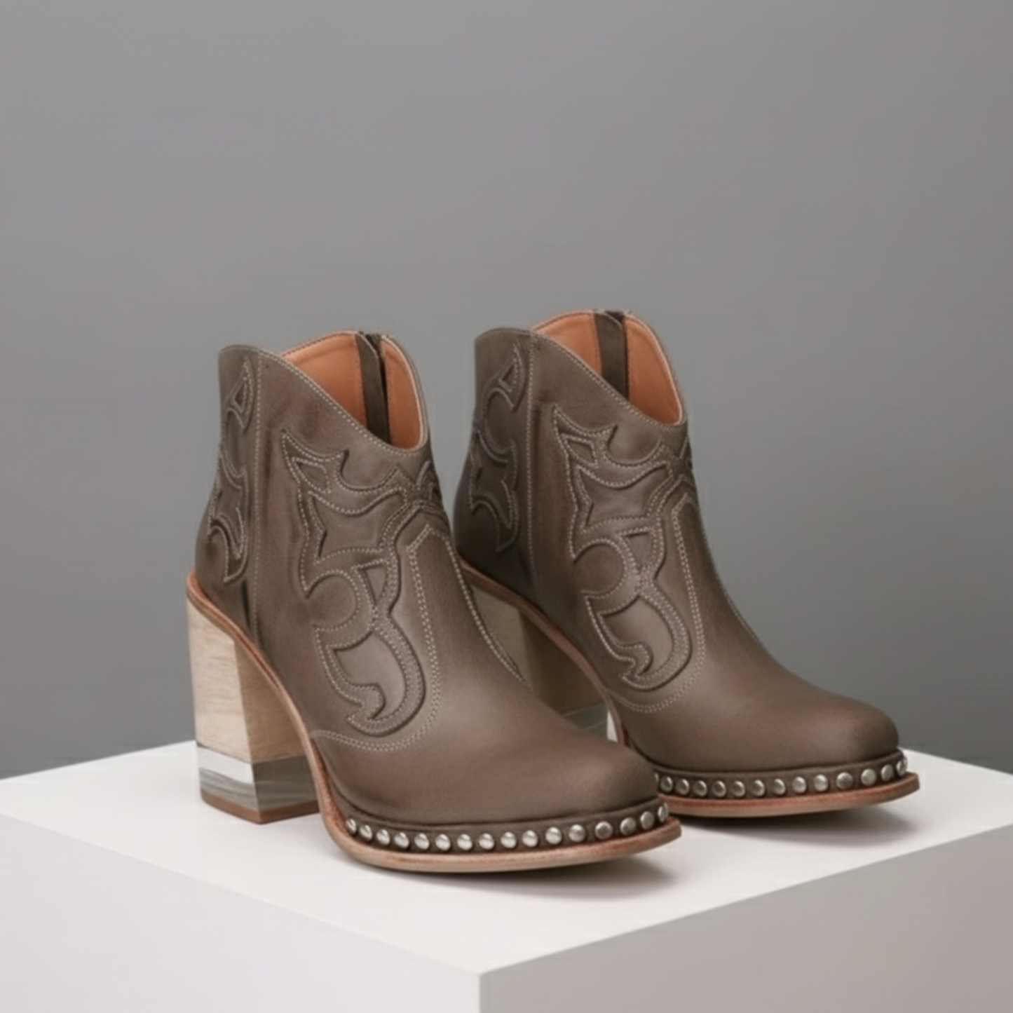 Modern European-American Fall/Winter Boots - A Khaki / 35