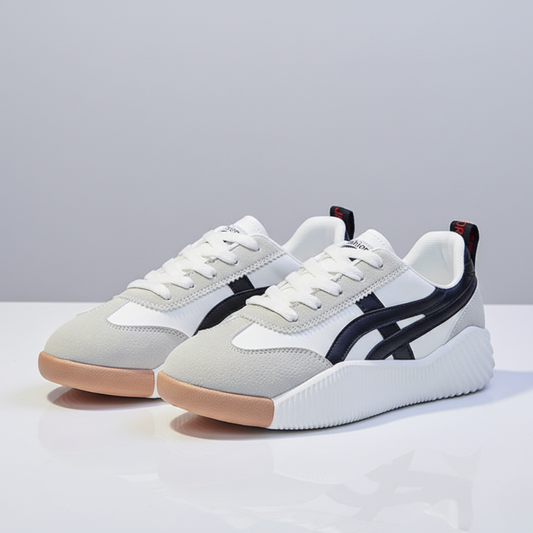 Breathable Casual Students’ Skateboard Shoes - Beige Black / 35 - Women’s Shoes