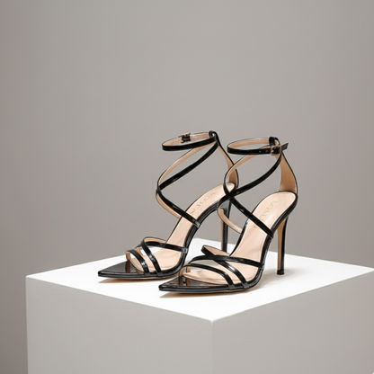 women heel-strap sandals - Black / 36