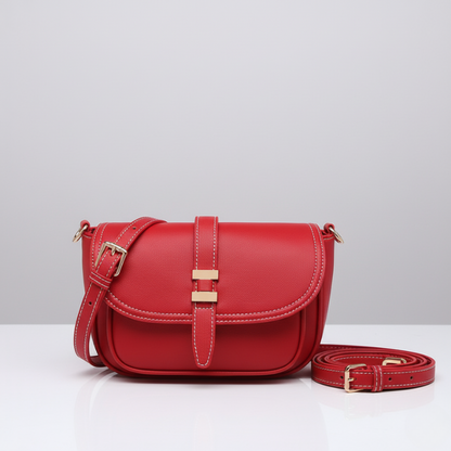 Korean Female Bag Niche Design Messenger Bag - Red