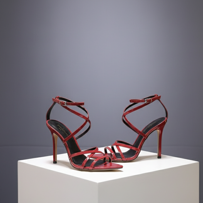 women heel-strap sandals - Red / 36