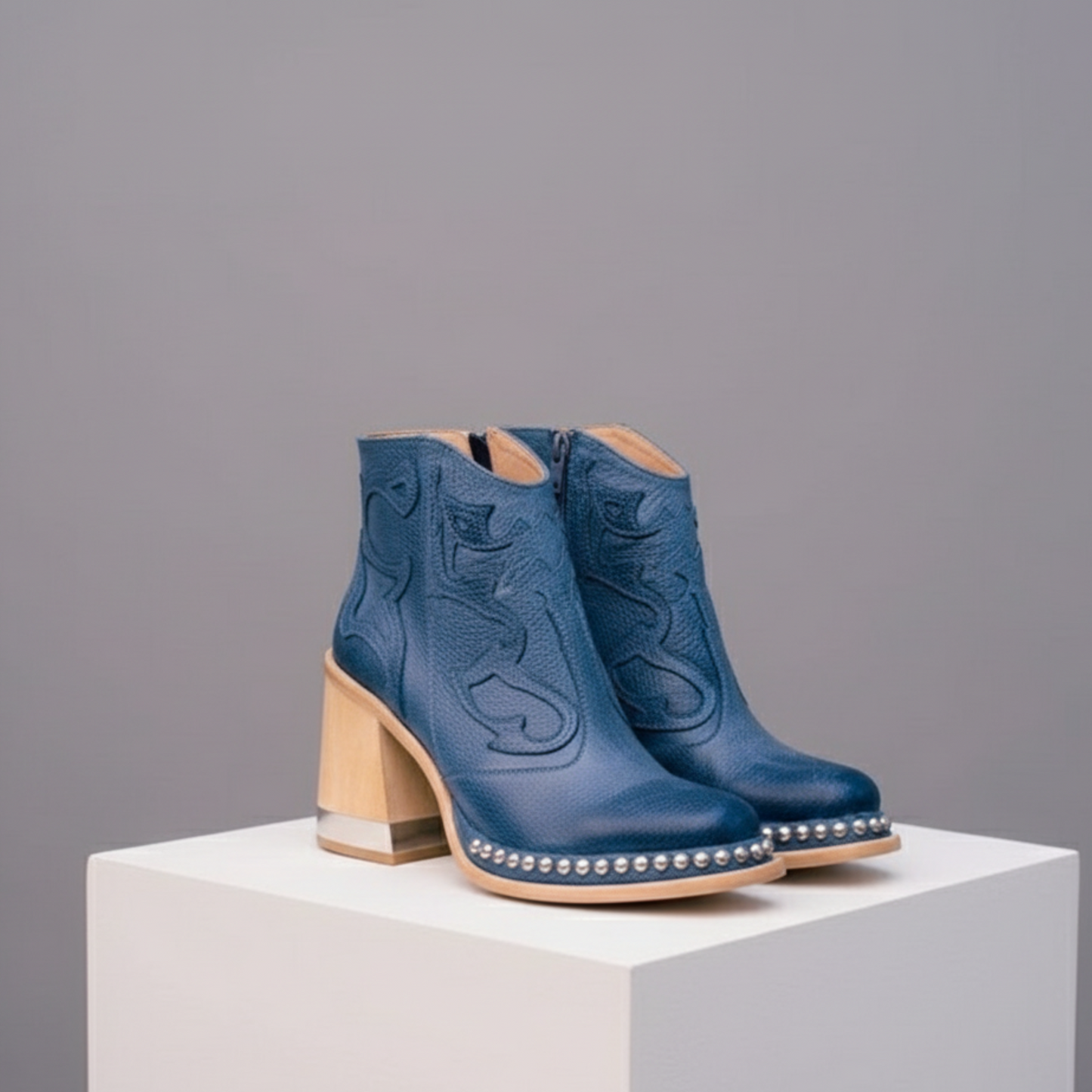 Modern European-American Fall/Winter Boots - Blue / 35