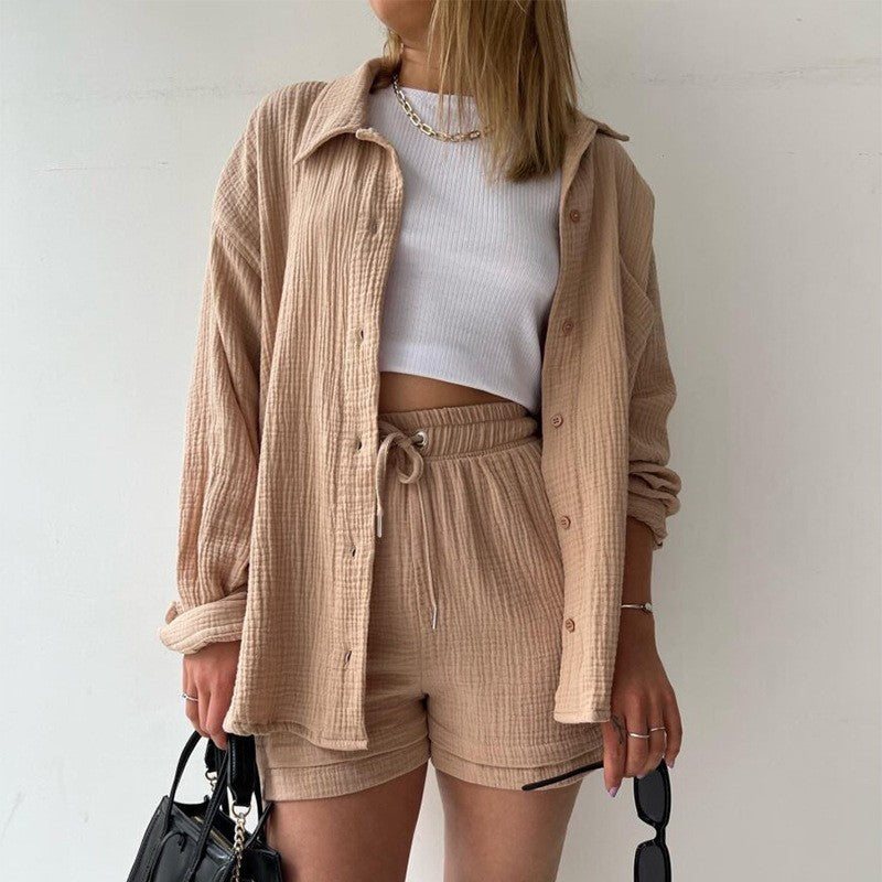 Lightweight Long Sleeve &Shorts Set
