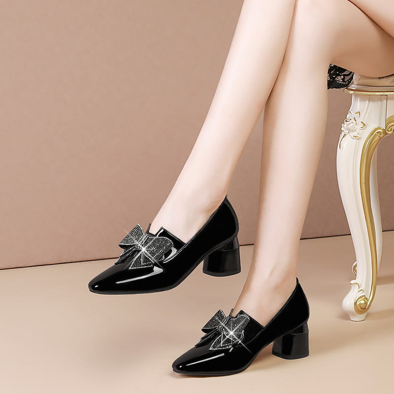 Rhinestone Bow High Heel Women’s Shoes