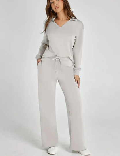 Women’s 2 Piece Sets Outfits Casual Long Sleeve Sweatsuits Sets - Gray / S