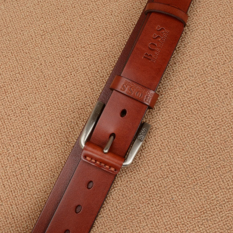 First Layer Cowhide Business Casual Men's Pin Buckle Belt