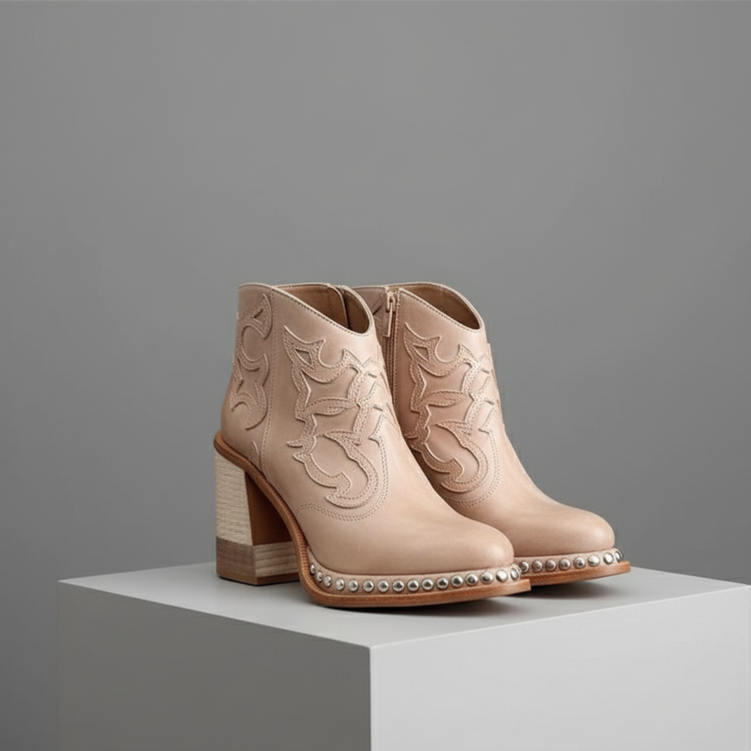 Modern European-American Fall/Winter Boots - Khaki / 35