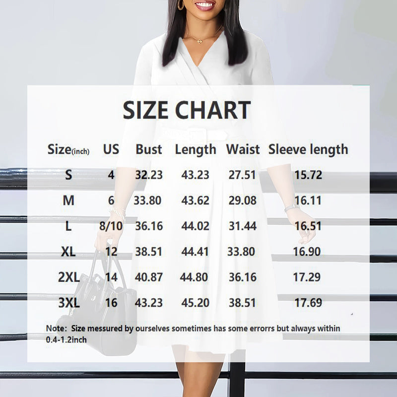 Elegant Wrap A-Line Dress with Belt