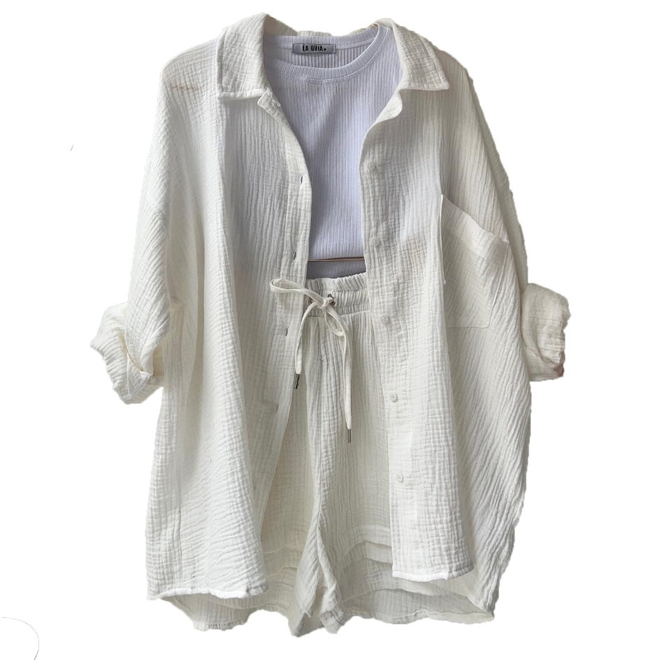 Lightweight Long Sleeve &Shorts Set