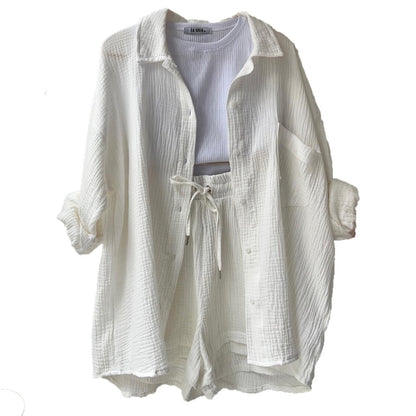 Lightweight Long Sleeve &Shorts Set