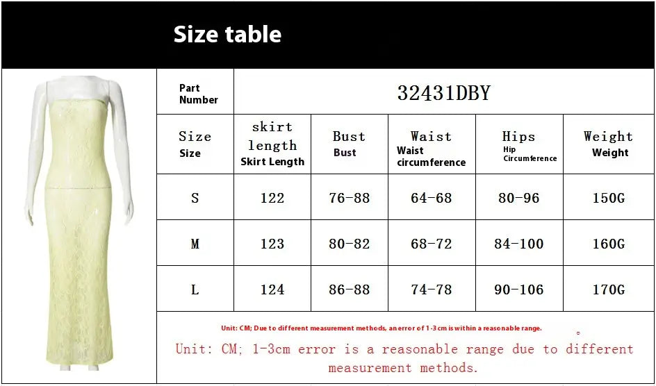 Sexy Lace See-through Tube Top Dress