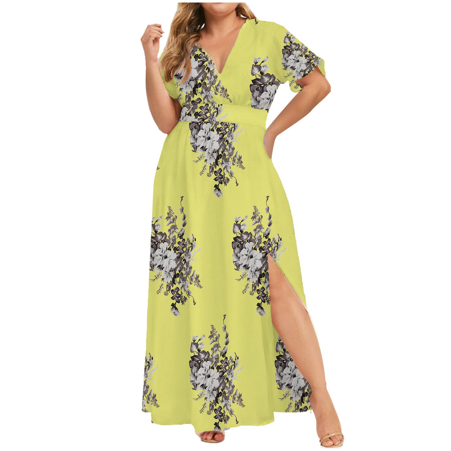 Women's Fashion Personalized Printed Short Sleeve Dress