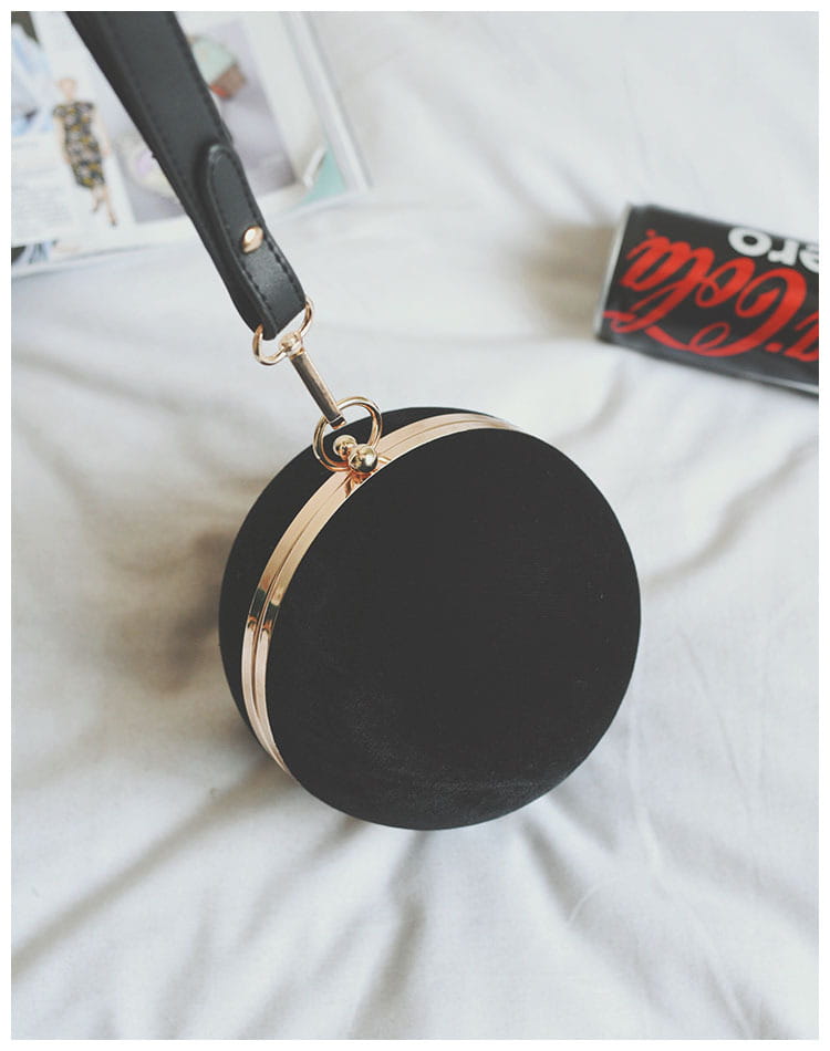 Velvet ball shoulder bag