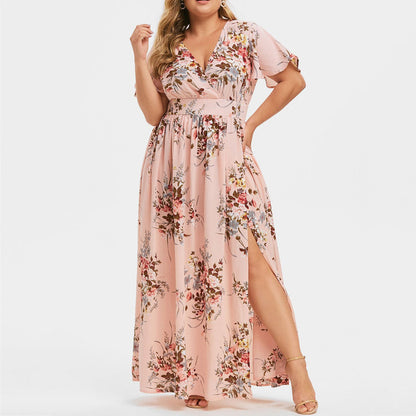 Women's Fashion Personalized Printed Short Sleeve Dress